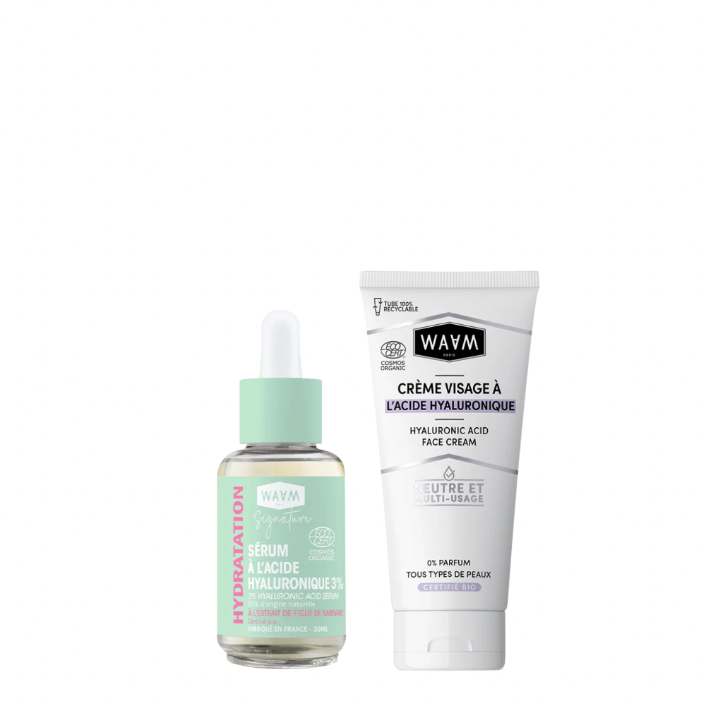 Routine hydratante à l’acide hyaluronique