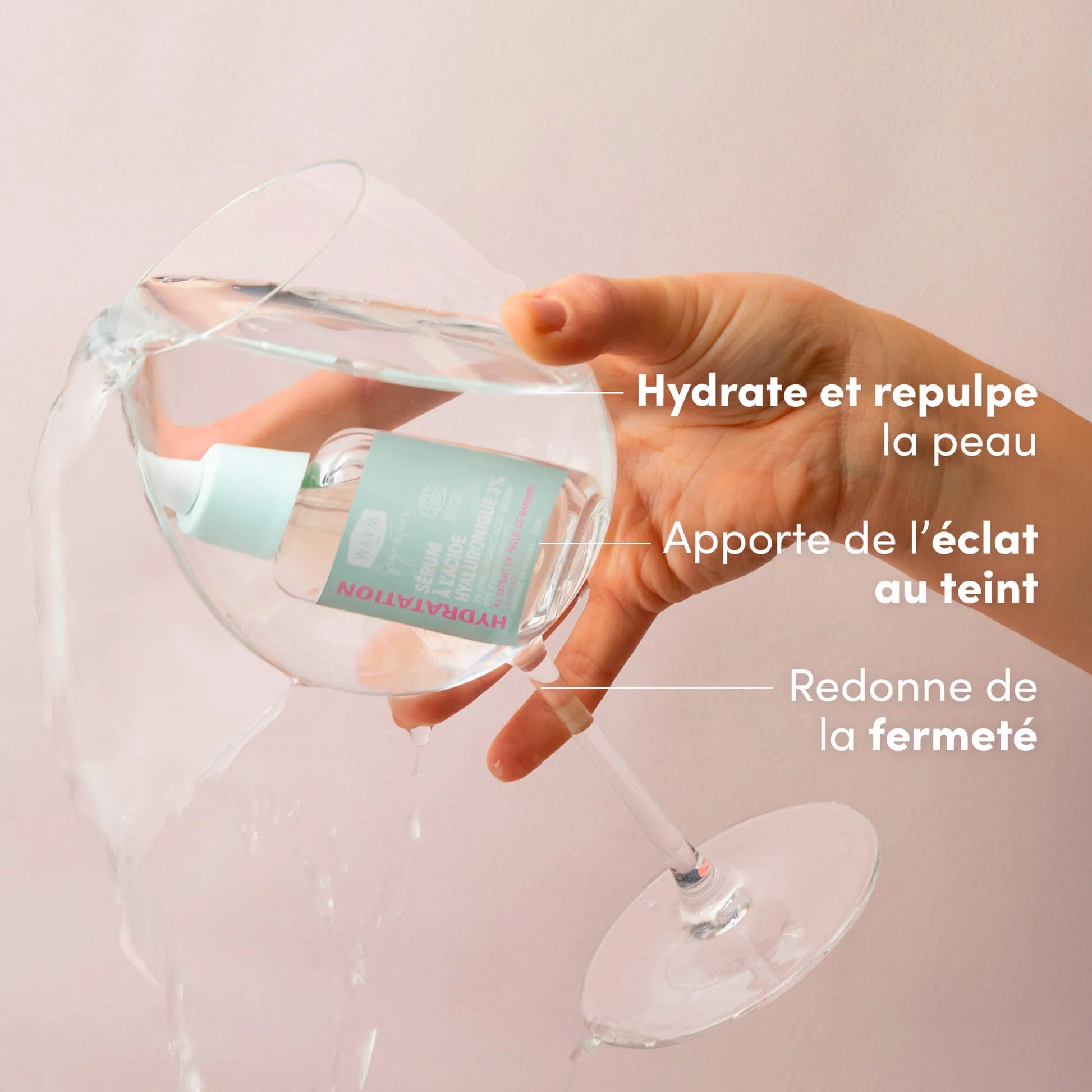 Routine hydratante à l’acide hyaluronique