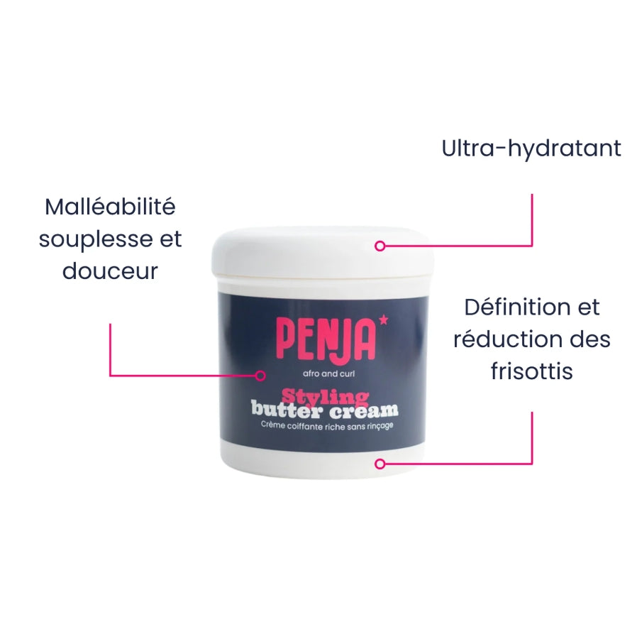 Crème coiffante nourrissante et définissante
