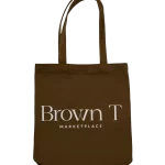 Tote bag Brown T en coton recyclable