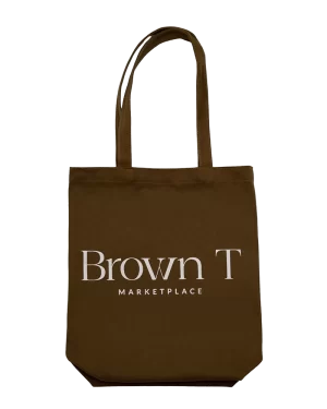 Tote bag Brown T en coton recyclable